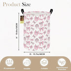 HUNRUNG Laundry Hamper,Large Canvas Fabric Lightweight Storage Basket Toy Organizer Dirty Clothes Collapsible Waterproof for 