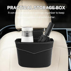 Car Trash Can for Seat Headrest, Mini Automotive Front Back Seat Garbage Can, Leakproof Vehicle Hanging Trash Cans, Multi-Purpose Auto Garbage Bin & Storage Organizer, Car Accessories (Black)