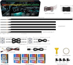 New Version Dreamcolor Acrylic Car Interior Lights 10 in 1 RGB LED Strip Lights APP Control Zoned Control System 252 Color Modes DIY Fiber Optic Ambient Lighting Kits Music Car Neon Light Kits