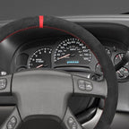 MEWANT Hand Stitched Steering Wheel Cover for Chevy Silverado 1500 2003-2006 Trailblazer 9040 Athsuede Steering Wrap