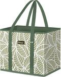 BALEINE 1Pk Reusable Grocery Bags, Foldable Shopping Bags for Groceries with Reinforced Bottom & Handles (Antique Foliage)