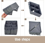 VERONLY Cosmetic Storage Bins Makeup Organizer, Adjustable Multifunction Storage Box Desk Drawer Divider for Makeup Brushes, 