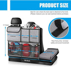 Hanging Car Trunk Organizer, Detachable Seat Back Storage Bag with Lids & 7 Large Pockets, Waterproof Space Saving Cargo