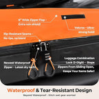 Truckiipa Car Rooftop Cargo Carrier Bag, 20 Cubic Feet Waterproof Roof Cargo Carrier Bag, Soft Shell Car Top Cargo Box for All Vehicles with/Without Racks, Anti-Slip Mat, Door Hooks, Luggage Lock