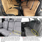 West Llama Linen Car Seat Covers,Bottom Seat Covers for Cars Include 1 Pair Front Driver Seat Pad Mat and 1 Rear Bench Cover 