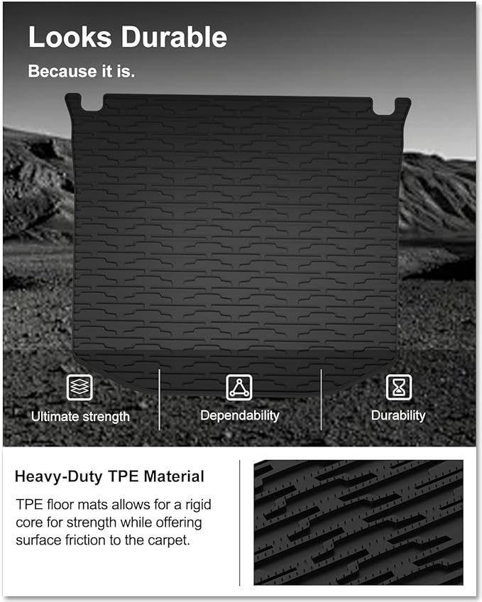KIWI MASTER Cargo Mat for 2011-2021 Jeep Grand Cherokee, OEM Replacement 82212085, Custom Fit All Weather Rear Cargo Liner, Heavy Duty TPE Tray Trunk Mat, Black