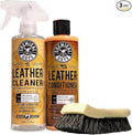 Chemical Guys SPI410 Leather Cleaner and Conditioner Bundle with ACC_S95 Long Bristle Horse Hair Leather Cleaning Brush, Safe