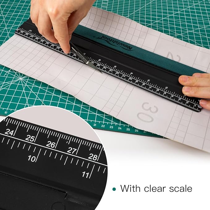 NEWISHTOOL 11.8" Felt Squeegee for Vinyl, 29.8cm Big Size Ruler Squeegee for Wallpaper Smoothing, Sign Making, Car Vinyl Wraps, Window Tint Film Application, Graphic Decals Squeegee Tool - Pack of 3