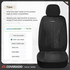 Coverado Black Front Seat Covers, Automotive Seat Covers 2 Seats, Mesh Car Protectors 2-Pack, Auto Seat Covers Spill-Proof De