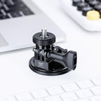 JJC Suction Cup Mount with 1/4"-20 Screw for DJI OSMO Nano Action 6 5 Pro 4 3 Action Camera, Strong Stable Suction Cup Base Compatible with Gopro 13 12 11 10, for Insta360 X5 X4 X3 OSMO 360 Car Mount