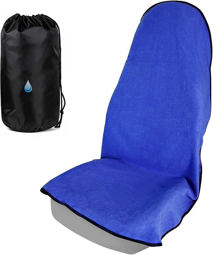 2-Pack 550g Waterproof Car Seat Cover Towel - Universal Anti-Slip Sweat Protection for Front Bucket Seats - Machine Washable 