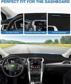 FIILINES Dash Cover Fit for Ford Fusion 2013-2020 Dashboard Cover Fusion Accessories Dash Mat Sunshade Nonslip Mesh Protector