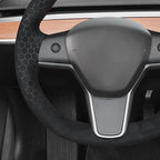 MEWANT Hand Stitched Steering Wheel Cover for Tesla Model 3 2017-2023 / Model Y 2020-2023 for Tesla Model 3/Y Accessories