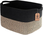 Goodpick Cube Storage Bins - Towel, Book, Cloth, Shoes, Closet Shelf Woven Baskets for Office, Baby Laundry, Toys, 13''x10''x