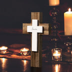 OKSQW Wall & Table Wooden Cross with Love Sign Christians Spiritual Religious Cross Gifts With Hook On Hanging Wall Or Table 
