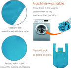BeeGreen Reusable Shopping Bags Foldable-Machine Washable with Zipper Storage Pouch, 20 Pieces