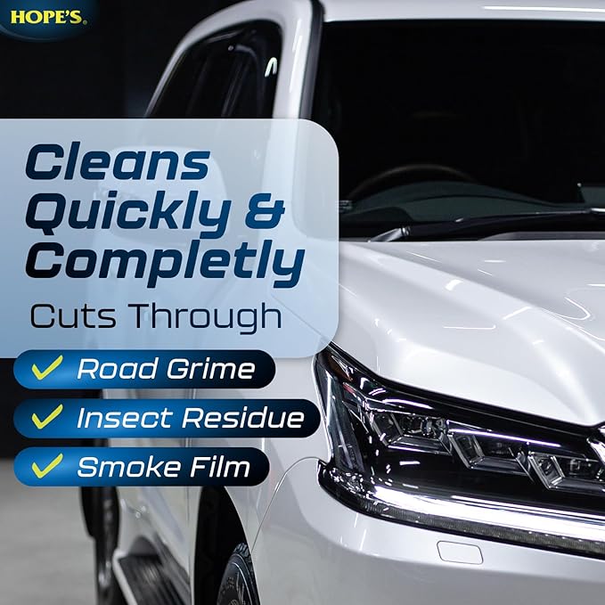 HOPE'S Perfect Glass Automotive Glass Cleaner - Streak-Free, Tint Safe Car Cleaner for Glass, Acrylic, Windows, Mirrors, Wind