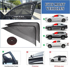 Car Window Shades,Car Window Screens for Camping,Car Window Cover for Baby,Universal Stretchable & Breathable Mesh Shades,Block Sun Rays,Fit Most Truck,SUV and Minivan(Front 2 Pack)
