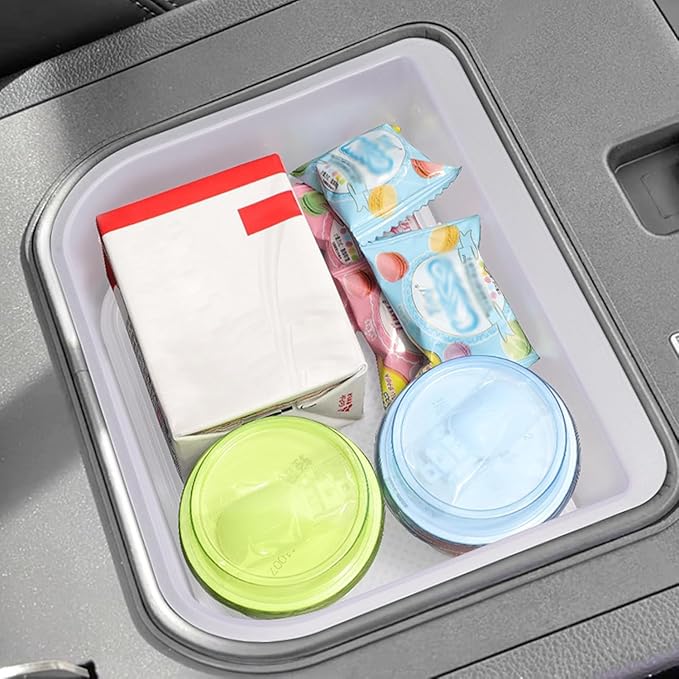 smabee Center Console Cool Box Organizer for Toyota Land Cruiser Prado 250/ Lexus GX 550 2024 2025 2026 Armrest Storage Box ABS Insert Tray Accessories (Only Fit Cool Box) - Frosted White