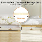 Yecaye Under Bed Storage with Wheels, 2 Pack Under Bed Storage Containers with Adjustable Dividers & Clear Window, 85L Rollin