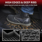 LASFIT Floor Mats & Cargo Liner for BMW IX 2022-2024 2025 2026 xDrive45 xDrive50 xDrive60 M60 M70, All Weather Protection Floor Liners, TPE Car Mat for BMW Accessories 1st & 2nd Row & Trunk Full Set