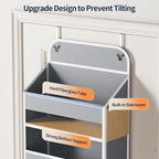 Yecaye Over Door Organizer, 60 lbs Load Capacity, Metal Hanging Storage with 6 Shelves for Toys, Bathroom, Nursery, Dorm Room