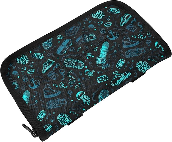 Car Tissue Holder Car Visor Organizer Tissue Box Holder for Car Sun Visor Organizer with Car Vehicle Accessories Essentials Interior for Women Men Black Skateboard Sneaker Jellyfish