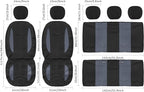 CAROMOP Waterproof Car Seat Cover Full Seats, Neoprene Seat Covers for Cars,Split Bench Compatible Car Interior Covers, Unive