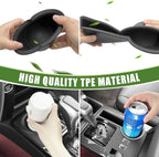 Upgrade Cup Holder Inserts for 2014-2024 Toyota 4Runner Center Console Cupholder Coaster Liner Replaces Mat for 4 Runner Interior Accessories Black(Center Console Left Front+Rear, 2PCS)