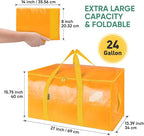BALEINE 8-Pack Oversized Moving Bags with Reinforced Handles, Heavy-Duty Storage Tote for Clothes, Moving Supplies (Light Yel