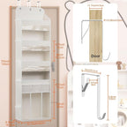 OneDream 5-Tier Over the Door Organizer with Removable Storage Caddy, Baby Clothes Organizer for Nursery, Hanging Behind Door