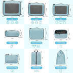 Mesh Packing Cubes for Travel, Durable Luggage Organizer with Sturdy Material and Double Zippers, Comprehensive Set for Trave