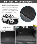 Powerty Floor Mats & Cargo Liner for 2019-2024 Subaru Forester Accessories Cargo Mats TPE All Weather Floor Liners Heavy-Duty Trunk Liners Trunk Mat 3PCS