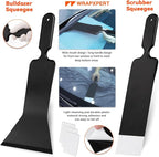 WRAPXPERT Window Tint Kit for Car Tint Tools Windshield Back Window Tinting Tools with Bulldozer Squeegee Scrubber Paddle, Film Cutter, Blade Scraper for Car Wrapping, Vinyl Film Installation