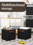 Temary 11x11 Storage Cubes Fabric Cube Storage Bins with Handles Clothes Storage Boxes Baskets for Organizing Home, Shelf, Cl