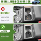 Cup Holder Inserts for 2025 Toyota 4Runner Center Console Cupholder Coaster Liner Replaces Mat for 4 Runner SUV Interior Accessories Black(Only for 2025)