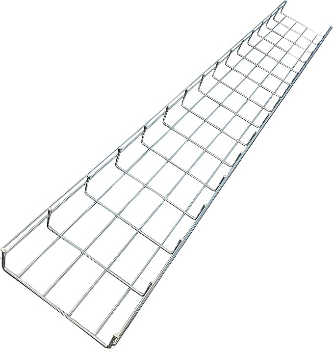 Kable Kontrol Cable Tray- 5 Feet Long - 8" Width, 2” Depth – Wire Mesh Tray Cable Management Rack Cords Organizer Cable Baske