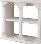 SOFE Vintage Rustic Floating Shelves for Wall White, 3-Tier Wall Shelf 24 Inch Long, Wood Shelving Unit for Bathroom Kitchen 