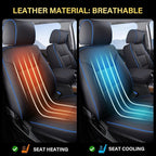 Coverado Silverado Seat Covers Full Set, Faux Leather Car Seat Covers Fit for Chevy Silverado GMC Sierra 2007-2013 & 2019-202