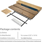 BGMG Floating Shelves 36 inch Long, Distressed Wide Rustic Wooden Wall Shelves for Bathroom Living Room Bedroom Kitchen Farmh