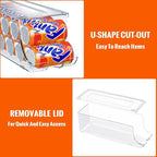 2 Pack Standard Can Organizer & 2 Pack Tall Can Organizer for Refrigerator