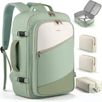 HOTOR Travel Backpack for Women – TSA-Friendly Travel Bag with Multiple Compartments & 3 Packing Cubes, Water-Resistant & Com