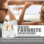 C Classy Car Air Freshener Hanging 2 Pack, Coconut Essential Oil Diffuser for Cars, Long-Lasting Fragrance, Cute Car Accessor