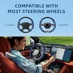 Carbon Fiber Steering Wheel Cover with Anti-Slip Lining and Segmented Design 2pcs Universal Steering Wheel Protector for Men 
