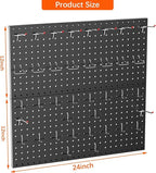 TORACK Metal Pegboard Wall Organizer 24" x 24" or 12" x 48", 70 PCS Tools Storage Pegboard for Garage Tool Organizer Peg Boar