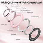 SYNCWIRE Magnetic Phone Ring Holder for MagSafe [2 Pack] - Magnet Cell Phone Grip Stand Finger Ring Kickstand Two-Sided Magnetic Compatible with iPhone 17 Pro Max 16 15 14 13 12 MagSafe Accessories