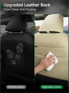 GIANT PANDA 2PCS Front Car Seat Cover for Subaru Outback Forester Crosstrek Legacy Impreza, Faux Leather Bucket Seat Covers (