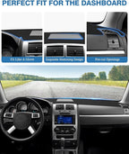 FIILINES Dash Cover for Dodge Charger 2008-2010, Dashboard Mat Cover Accessories Dash Mat Sunshade Nonslip Mesh Protector No 
