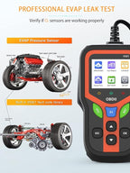 OBD2 Scanner - Car Code Reader Diagnostic Tool for Check Engine Light, Fault Code Reader & Reset, Real-Time Data, Voltage Test,
