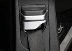 iJDMTOY Satin Silver Front Seat Belt Shoulder Height Adjustment Button Cover Trims Compatible with Mercedes W205 C-Class W213 E-Class X205 GLC-Class